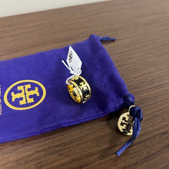 Tory Burch Gold and Black Ring - Picture 5 of 5